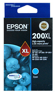 Epson 200XL High Capacity Cyan Ink Cartridge - 650 pages