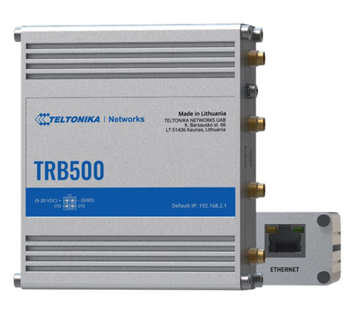 Teltonika TRB500 - Industrial 5G Gateway, Ultra-high cellular speeds of up to 1 Gbps 4x4 MIMO, Backward compatible with 4G (LTE CAT 20) and 3G network