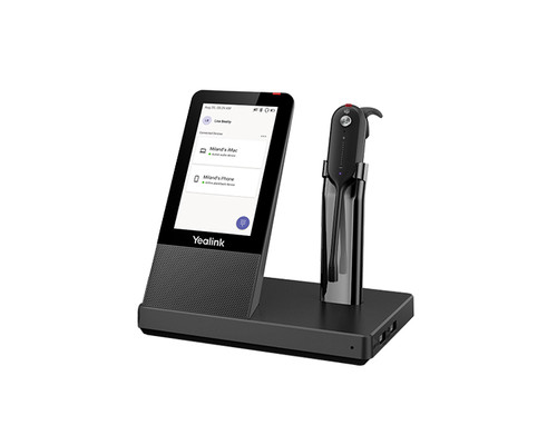 Yealink WH67 Standard UC DECT Wirelss Headset for Microsoft TEAMS, With Touchscreen, Busylight On Headset