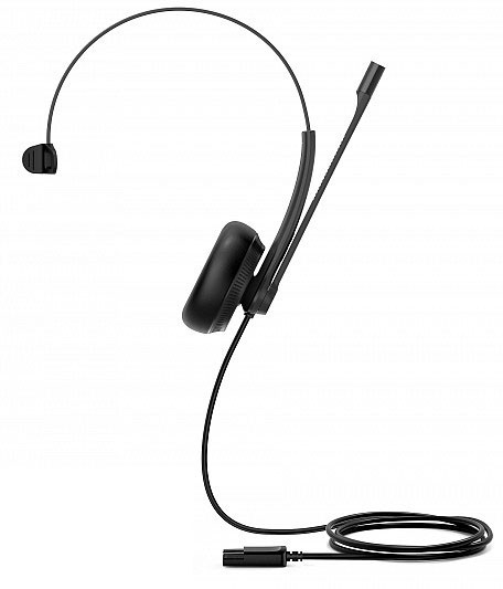 Yealink YHM341 Wideband QD Mono Headset, Leather Ear Cushion, For Yealink IP Phones, QD cord not included