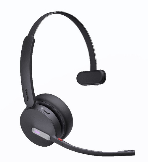 Yealink WH64 Hybrid MonoTeams DECT Wireless Headset, DECT & Bluetooth Hybrid Wireless Technology, 3-Mic Noise Cancellation, Teams, Charging Stands