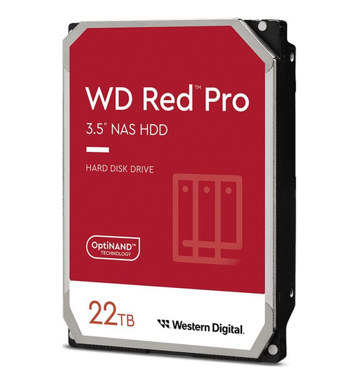 Western Digital WD Red Pro 22TB 3.5' NAS HDD SATA3 7200RPM 512MB Cache 24x7 300TBW ~24-bays NASware 3.0 CMR Tech 5yrs wty