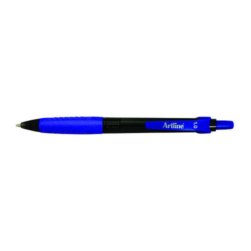 Artline Ikonic 8410 Ballpoint Retractable Grip Blue Box of 12