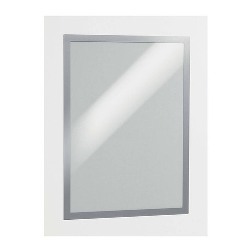 Durable Duraframe Sign Holder A3 Silver Pack of 2