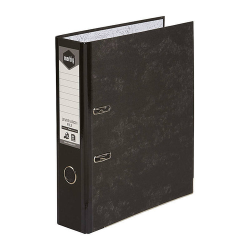 Marbig Reinforce Spine A4 Lever Arch File Black