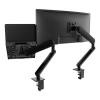Atdec Ora Duo High-Performance Dynamic Monitor Arms with Laptop Tray. F-Clamp Desk Fixing. Max Load 8kg. Up to 35" screens. Up to 18" Laptops. Black