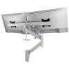 Atdec AWMS-RHXW Tandem Crossbar Dual Monitor Wall Mount. Max Load 2-7kg per device. VESA up to 100x100. Silver