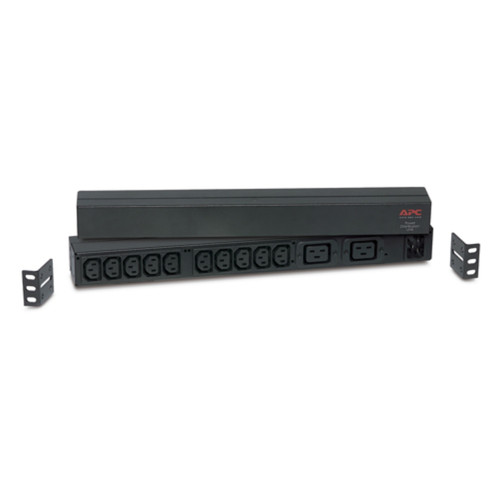 APC Basic Rack PDU, 1U, 230V/16A Input, 2x IEC C19 & 10x IEC C13 Outlets