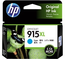 HP 915XL Cyan Ink Cartridge  - 825 pages