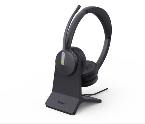 Yealink BH70 Bluetooth Wireless Dual Headset with Stand Teams USB-C/A, 3 mic noise cancellation Talk time up to 35h BT51 C Dongle with Type A Adapter
