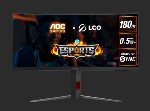 AOC 34' WQHD VA,1500R,180Hz,1ms,Adaptive Sync,HDR10,Shadown Control,Dark Boost,Flicker Free,Low blue mode,Gaming mode