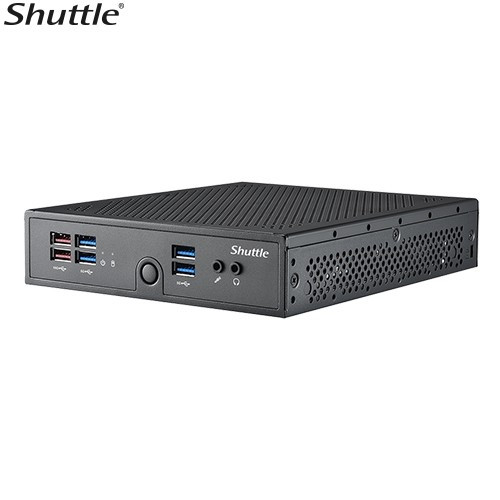 Shuttle DS50U Slim Mini PC 1.3L Barebone - Celeron 7305, 2x DDR5, 2x M.2 2280, HDMI, DP, VGA, COM, 2 x LAN, (5G LTE optional), 90W, fanless