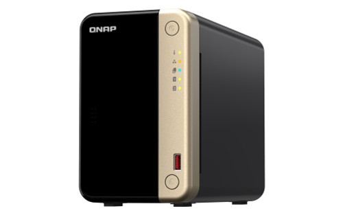 QNAP TS-264-8G 2 Bay desktop NAS 8 GB DDR4 onboard not expandable 2 x 3.5'/2.5' SATA 6Gb/s drive bays 2 x M.2 2280 PCIe Gen 3 x1 slots 2 x 2.5GbE
