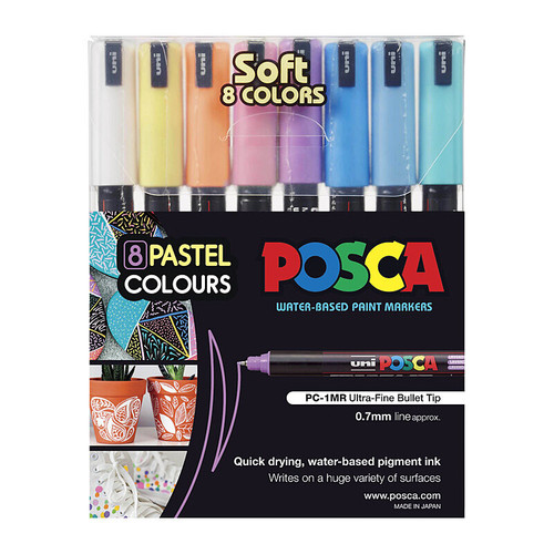 Posca PC-1MR Soft Colour Assorted Pack 8