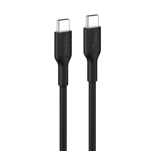 Belkin BoostCharge USB-C to USB-C Cable (1M) - Black (CAB023FQ1MBK), 3A/60W, 480Mbps, 300K+ Bends,  Apple iPhone ,USB-IF Certified,2 Years Warranty
