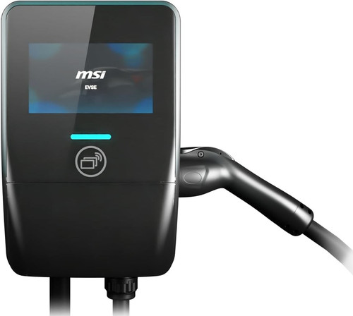 MSI Smart EV Charger EV Premium V2, Single Phase 32A, 7.4KW ,5M Type 2 Charging gun,  7' IPS,  IP55 (Charger) / IP67 (charging gun)