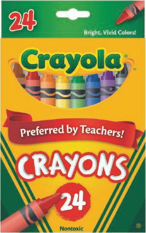 Crayon Crayola Regular NonToxic Hangsell Pack of 24 Assorted Colours