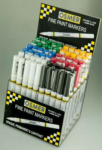 Paint Marker Osmer Quick Dry 1.5mm Line 2501 Black Box 12