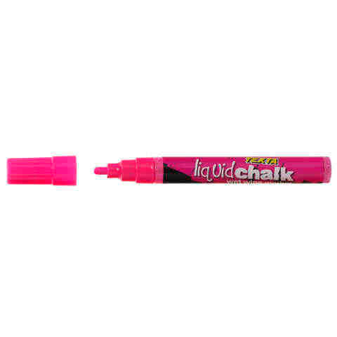 Liquid Chalk Marker Texta Wet Wipe 4.5mm Bullet Card of 1 Pink