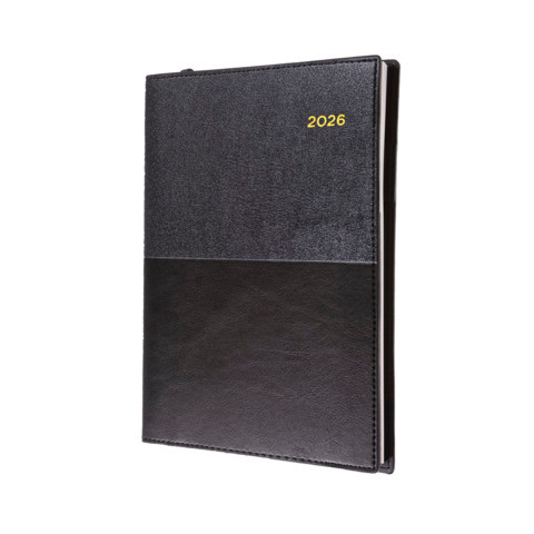 Diary Collins Vanessa Wiro A5 2 Days to a Page Wiro Black Y2026 285V99
