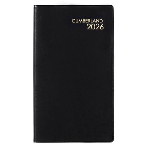 Diary Cumberland Slimline Pocket Week to View Black 63PBK Y2026