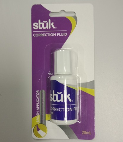 Correction Fluid White Dats Stuk 1013 20ml bottle Hangsell Blistercard of 1