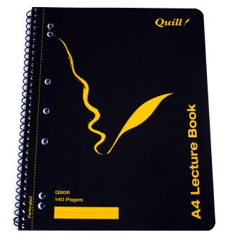 Lecture Book Quill 10506A A4 Side Opening Pack 10