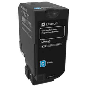 Lexmark 74C6HC0 Cyan Toner Cartridge - 12,000 pages