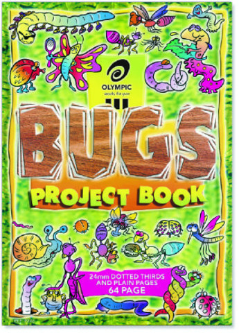 Project Book 335 x 245mm 24mm Dotted Thirds 64 Page Olympic Bugs 140842/04177 Pack 20