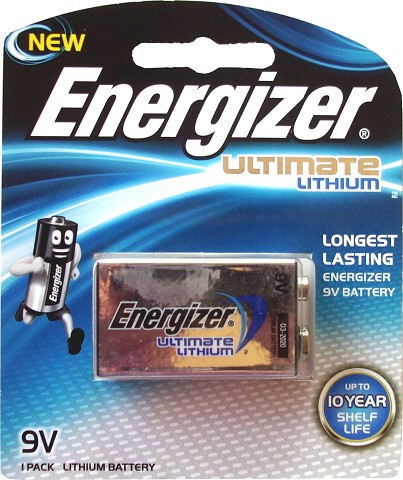 Battery Energizer Ultimate Lithium L522 9V Card of 1