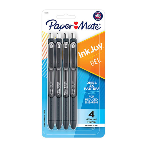 Paper Mate InkJoy .07 Black Pack of 4 Box of 6
