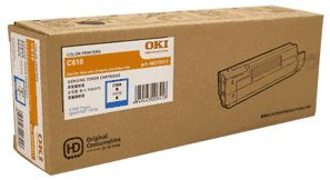 Oki C610 Cyan Toner Cartridge - 6,000 pages