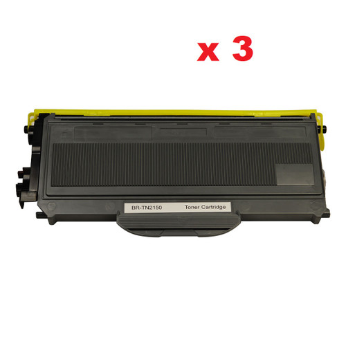 3 x Compatible Brother TN-2150 Toner Cartridge - 2,600 pages
