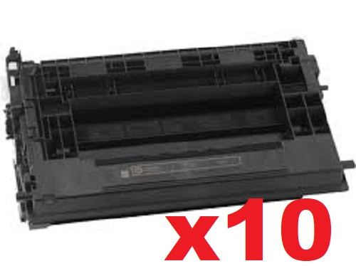 10 x Compatible HP No. 37A Black Toner Cartridge - 11,000 pages
