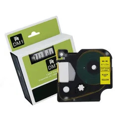 Compatible Dymo SD18058 Label Black Text on Yellow Industrial Heat-Shrink Tube 19mm wide x 2.5 metres long