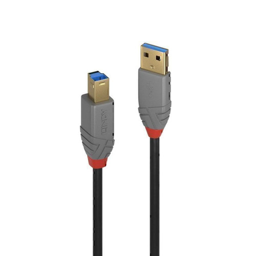 Lindy .5m USB3 A-B Cable Aluminium