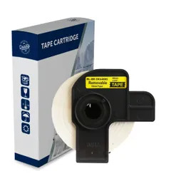 Compatible Brother DK44605 Label Removable Yellow continuous Paper Roll 62mm wide x 30.48 metres long