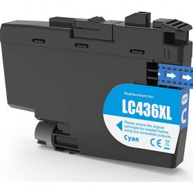 Compatible Brother LC-436XL Cyan Ink Cartridge - 5,000 pages