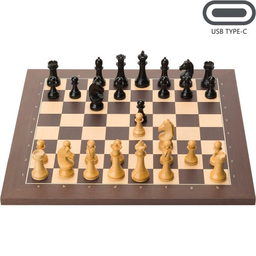 DGT USB Wood e-Board in Gift Box Wengé Official FIDE Weighted