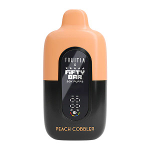 Peach Cobbler FRUITIA X Fifty Bar 20K (20000 Puffs) by Fruitia x Fifty Bar Peach Cobbler FRUITIA X Fifty Bar 20K (20000 Puffs) by Fruitia x Fifty Bar