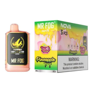 Pineapple Peach Steezy Mr Fog Nova Limited Edition Disposable Vape 40K Pineapple Peach Steezy Mr Fog Nova Limited Edition Disposable Vape 40K