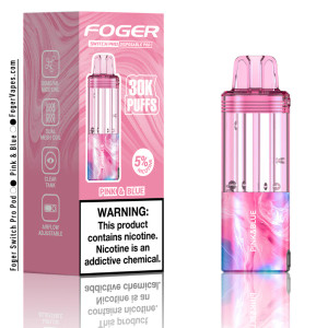 Pink and blue Foger Switch Pro Pod 30K Puffs Pod Only