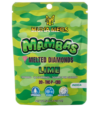 Muha Meds Mambas Live Resin Gummies Lime Indica