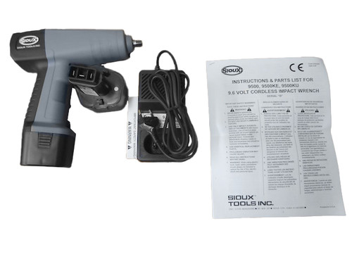 Cordless Impact Wrench 3/8" Sq. Drive Sioux 9500 9.6V