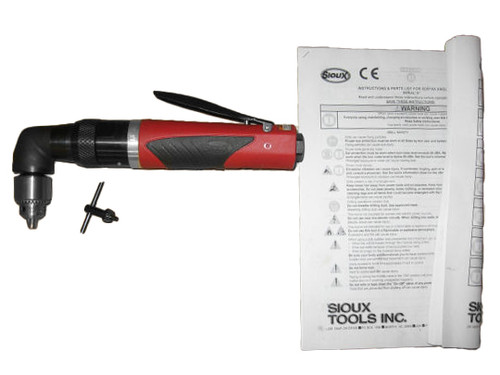 1/4" Pneumatic Right Angle Drill Sioux SDR10A13N2