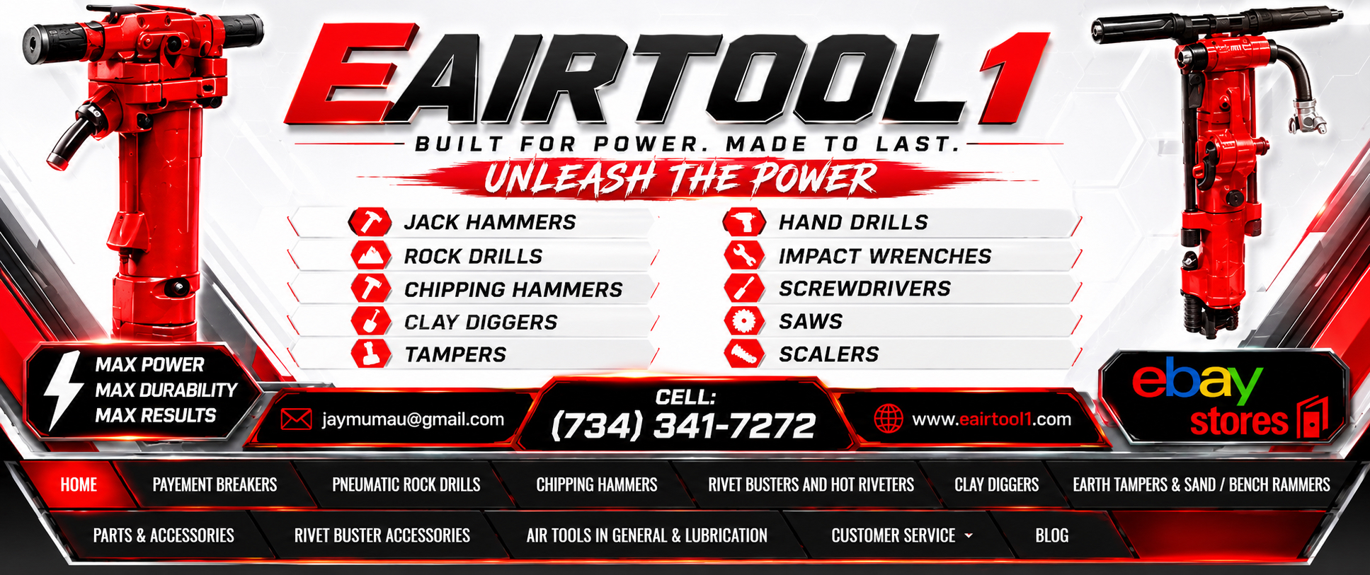 For your information E Air Tool 1 will be closed on Friday  July 17th to Friday July 24th.
Orders may still be placed but will not be shipped until the following week.
Thank you for your patience.. jaymumau@gmail.com
