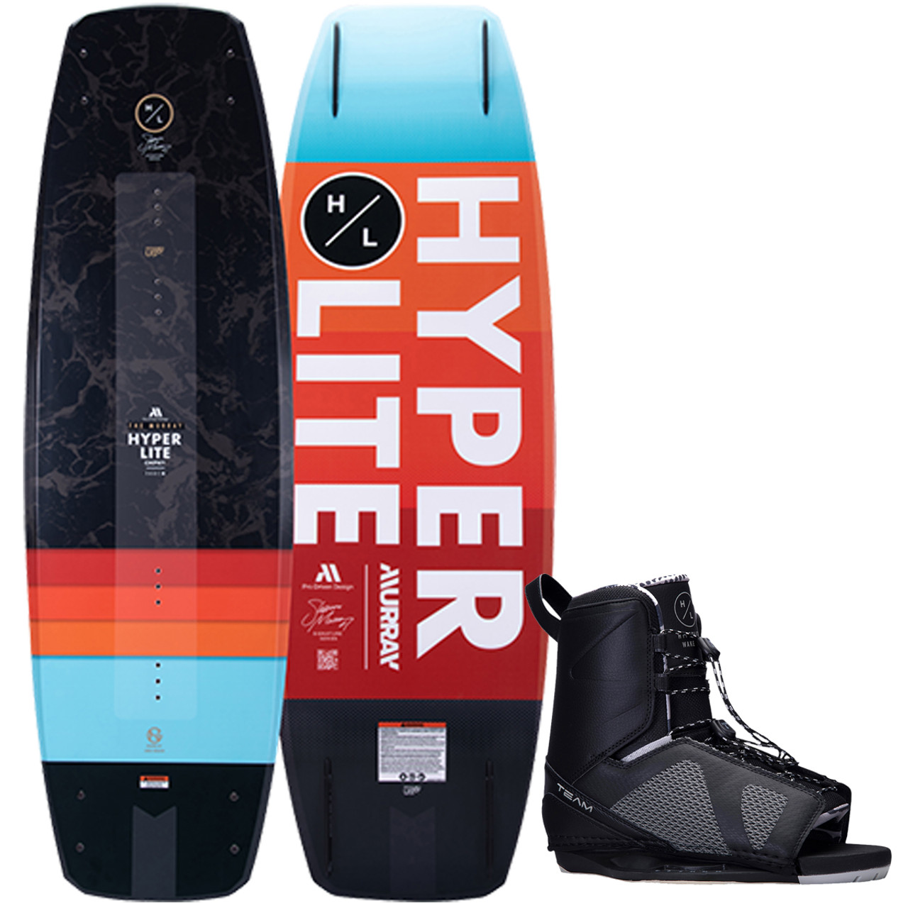 Hyperlite Murray Pro 144 cm Wakeboard Package with Team Open Toe Boots
