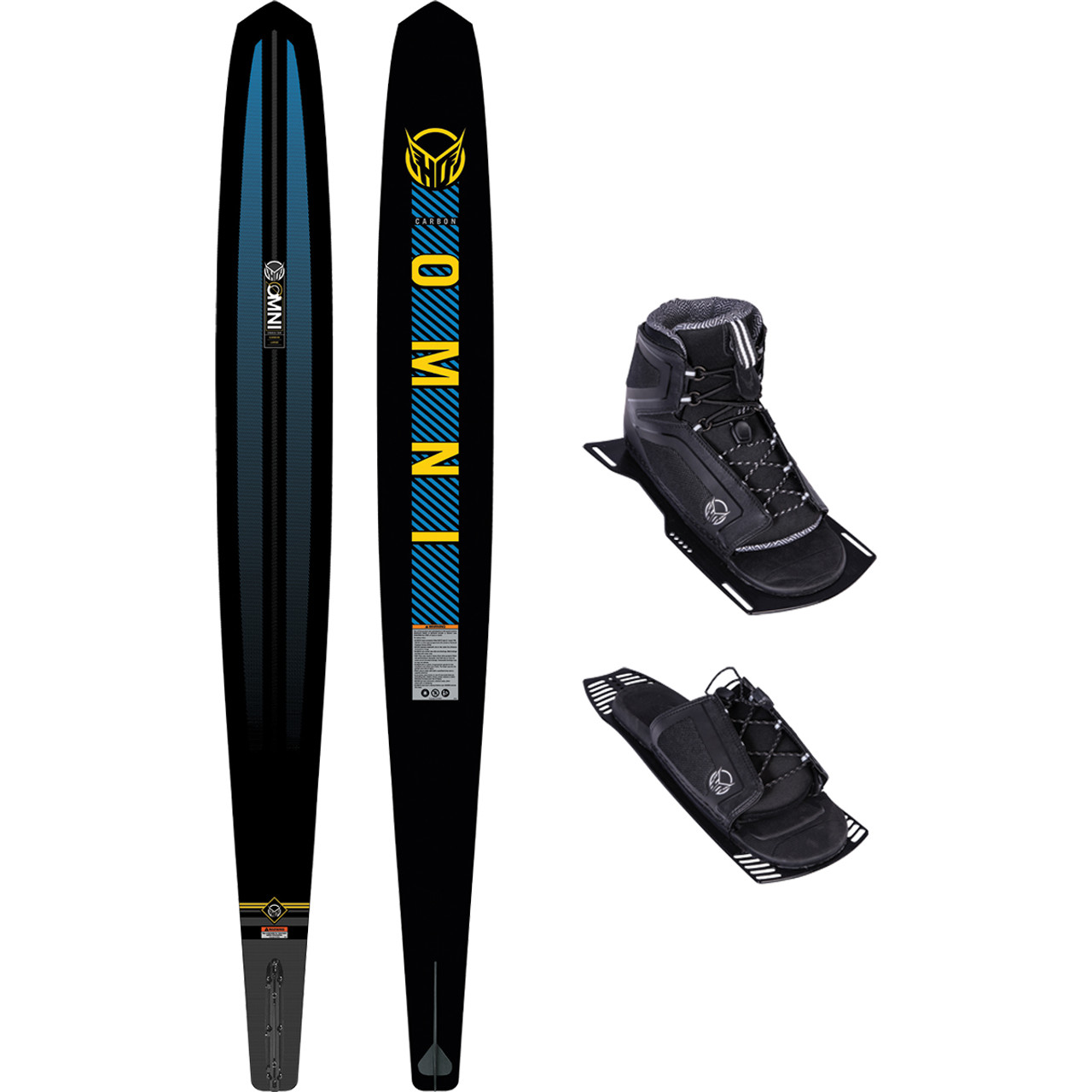 HO Sports Carbon Omni XL Slalom Ski with Stance 110 Front Boot & Adj RTP