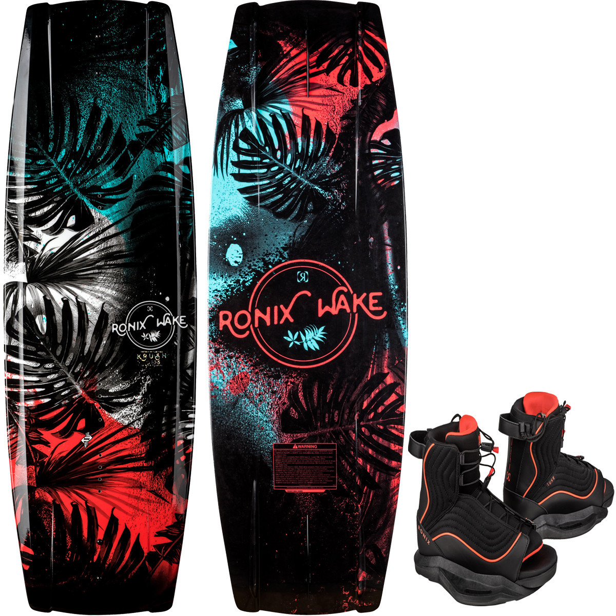 Ronix Krush 135 cm Wakeboard Package with Luxe Bindings for the