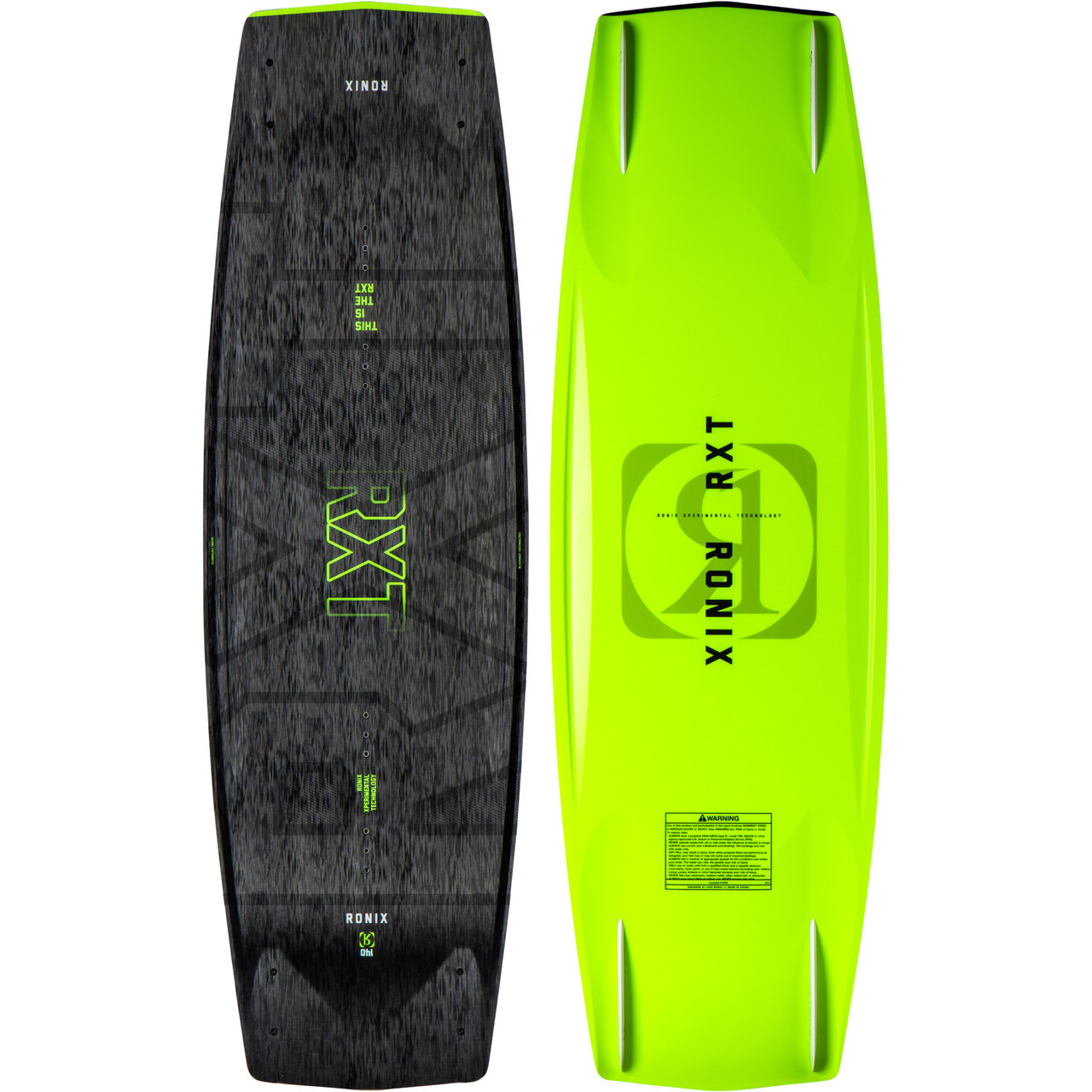 RYZE スノーボード ブラック/グリーン ビンディング付き Ronix RXT Blackout Technology 144 cm Wakeboard for the lowest